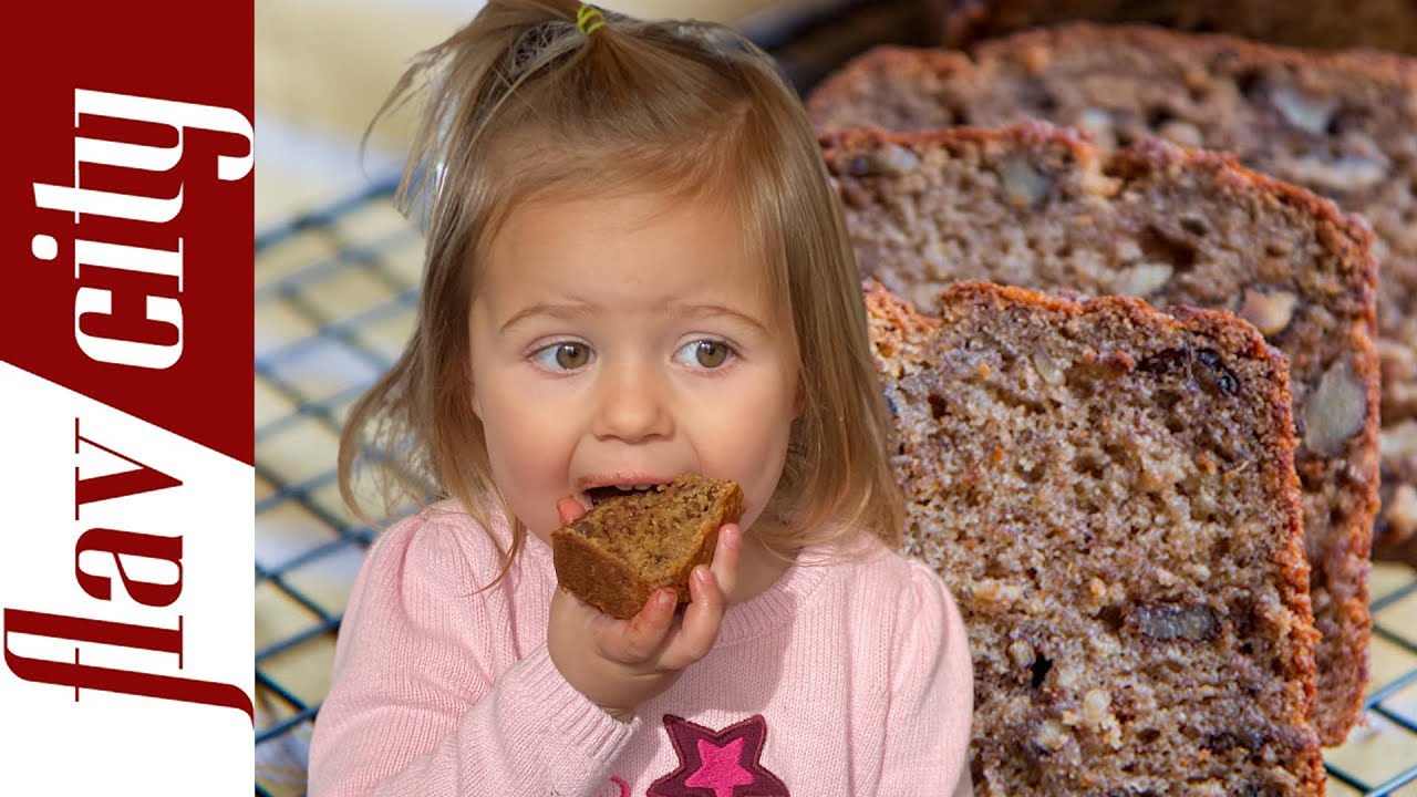 2 Year Old Makes Banana Bread 