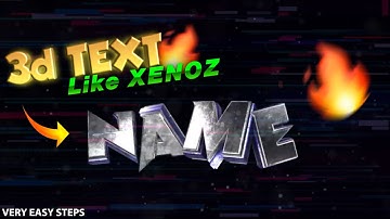 3d TEXT like @XenozEdit  in ANDROID / PC | very easy steps !!