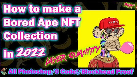 🐒 How to make a Bored Ape NFT Collection pt 4 - PHOTOSHOP NFT GENERATOR - FREE P