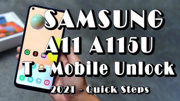 How to Unlock Samsung Galaxy A11 T-Mobile |A11 SM - A115U T-Mobile Unlock 2021