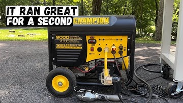 Champion Generator Runs and Then Shuts Down