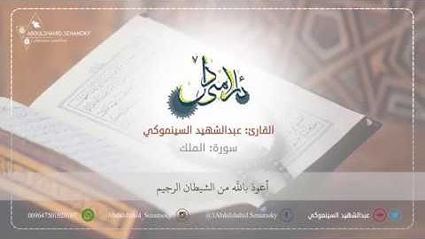 سورة الملك بصوت القارئ عبدالشهيد السينموكي