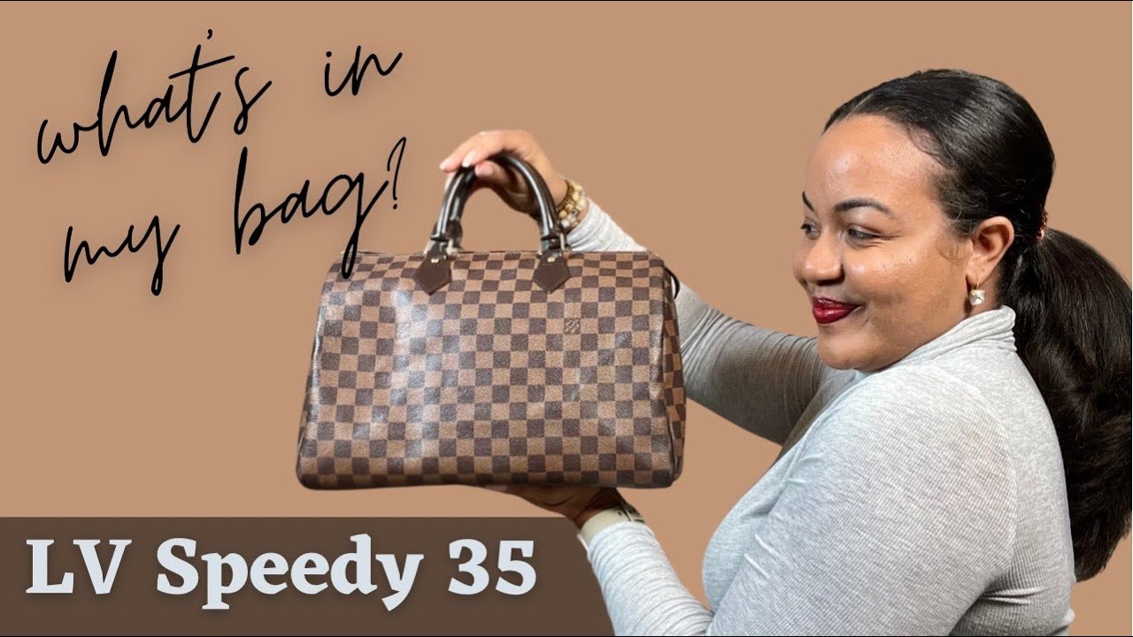 Louis Vuitton Speedy 35  What's in my bag?! 