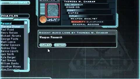 Doom 3 - Theresa Chasar PDA