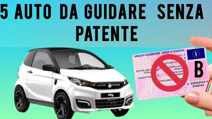 Top 5 delle auto che si guidano senza patente.#cerchez100