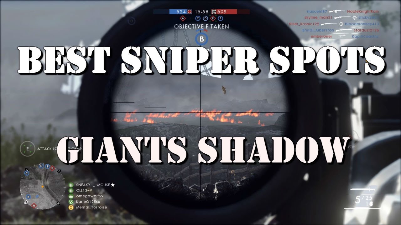 Battlefield 1: Giants Shadow Unique Sniping Spots (Tips & Tricks)
