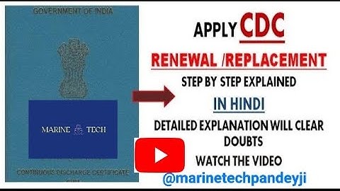 Indian CDC Renewal Replacement Procedure online step by step #educational #education #shipping