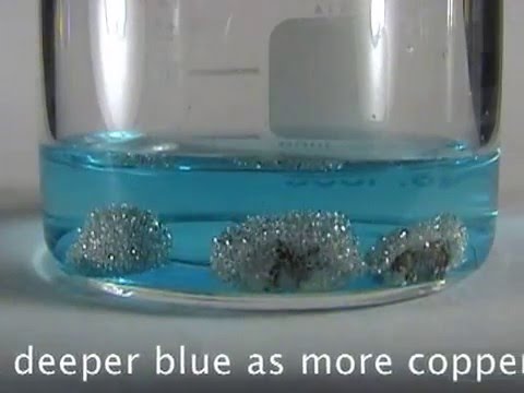 Copper Dissolving in a Solution of Silver Nitrate