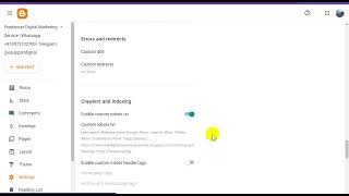 Blogspot Tubes : How To Enable custom robots.txt For Crawlers and indexing on blogger.com Website
