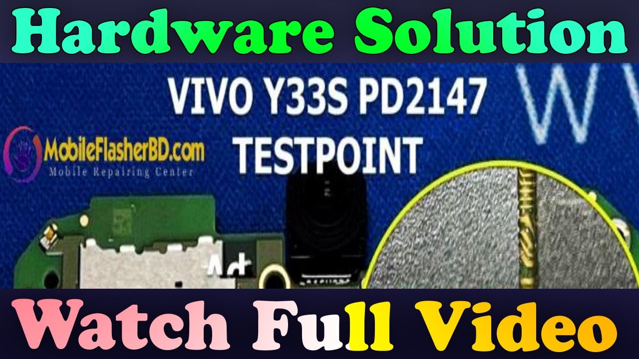 Vivo Y33s Test Point, ISP PinOUT, Remove Pattern Lock And Bypass FRP