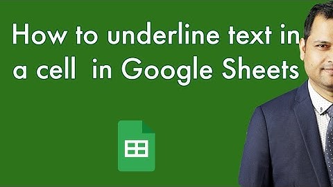 How to underline text in Google Sheets