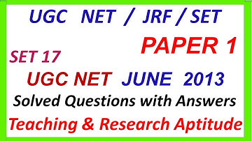 UGC NET PAPER 1 | NET JUNE 2013 | Solved Questions with Answers | Vishnu CS SETNET EDUCATION | Tamil