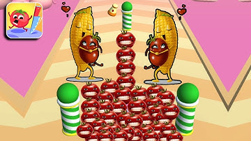 Fruit Rush 🍇🍎🍍 All Levels - Max Level Gameplay (iOS & Android) Walkthrough Part 86