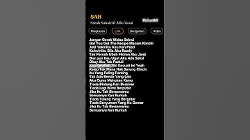 Thumbnail of Lirik Lagu SAH Sarah Suhairi ft Alfie Zumi 🎶