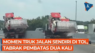 Sopir Lupa Tarik Rem Tangan, Truk Berjalan Tak Terkendali di Tol