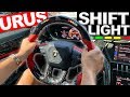 1ST LAMBORGHINI URUS SHIFT LIGHT STEERING WHEEL, PIRELLI AVENTADOR LAMBORGHINI COLOR CHANGE.