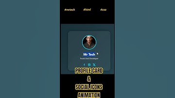 ✨How to Create a Profile Card with Social Media Icons using HTML & CSS | No JS✨#coding #shorts