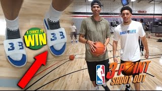 NBA 3 POINT CHALLENGE vs LiAngelo Ball for RARE Big Baller Brand SHOES!!