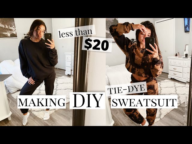 DIY BLEACH TIE-DYE SWEATSUIT! | on a 