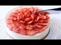 Strawberry Flower No-bake Cheesecake for Mother&#39;s Day