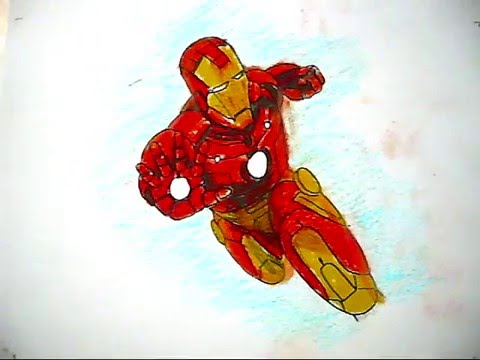 How to color the picture of Iron  man  Cara mewarnai gambar  