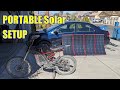 How to charge with a portable solar kit by 300w dokio a surron ebike while camping