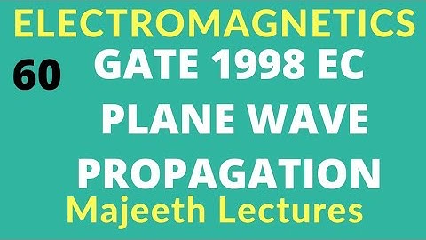 GATE 1998 EC Electromagnetics Plane wave propagation and  Phase Velocity