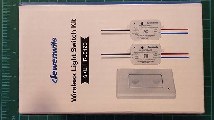 GE Wireless Remote Wall Switch Light Control, No Wiring Needed, 1 Grounded  Outlet, Off White Paddle, Plug-In, Up to 100ft Range, Ideal for Indoor