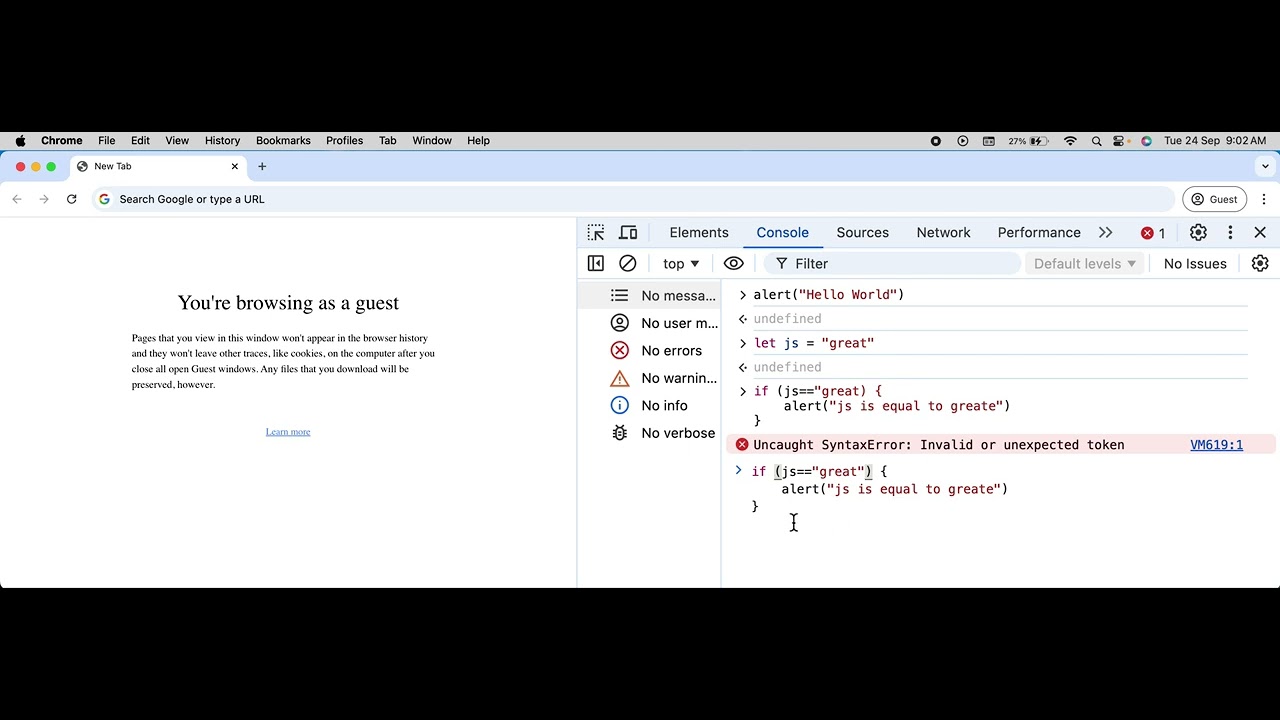 Introduction to JavaScript: Writing Your First Line of Code - YouTube