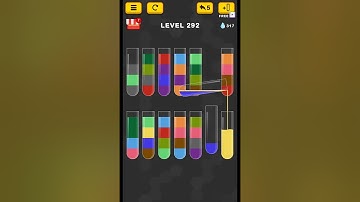 #new Water Color Sort Puzzle level 292 #WaterColorSortPuzzle #game #games