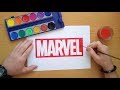 How to draw the Marvel logo