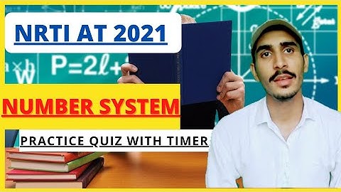 Number system for NRTI Aptitude test. Practice quiz with timer. Book link below. NRTI vadodara