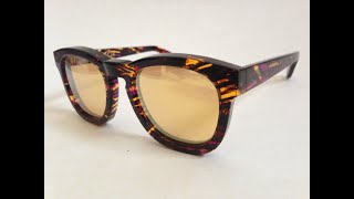 Wildfox Women's Classic Fox Deluxe Montage Sunglasses Square Frame Gold Mirror