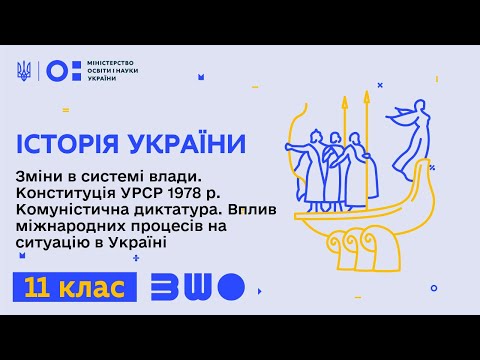 11 клас. Історія України. Зміни в системі влади. Конституція УРСР 1978 р. Комуністична диктатура