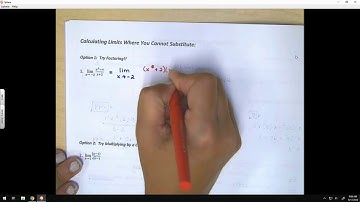 Evaluating Limits Algebraically Video