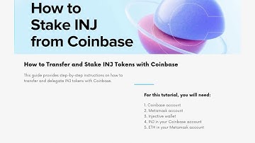 HOW TO TRANSFER AND STAKE INJ TOKENS WITH COINBASE