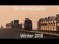 218s in the snow - Winter 2018 on the Marschbahn