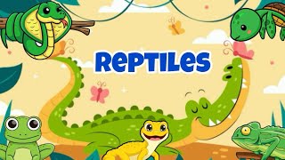 Learn all reptiles with pictures -Vocabulary flashcards for kindergarten!