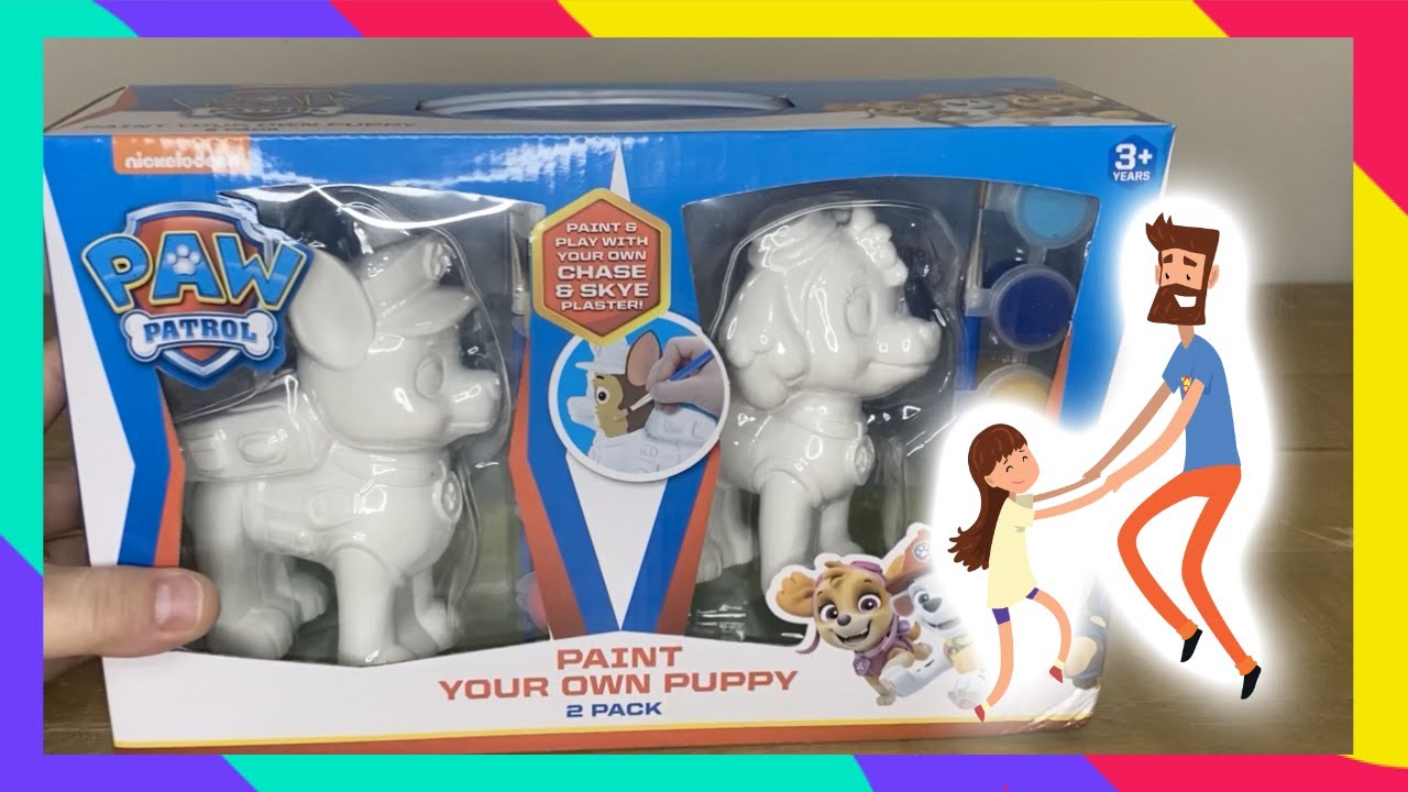 Paw Patrol Painting and Find Game Daddy Daughter Play YouTube