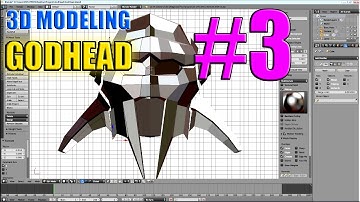 Low Poly 3D Modeling With Blender | GodHead 3D Model | Part 3