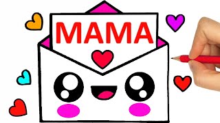 Mama Muttertag MUTTERTAG ZEICHNEN - DIY MUTTERTAG BASTELN - GESCHENKIDEEN - Muttertagszeichnung