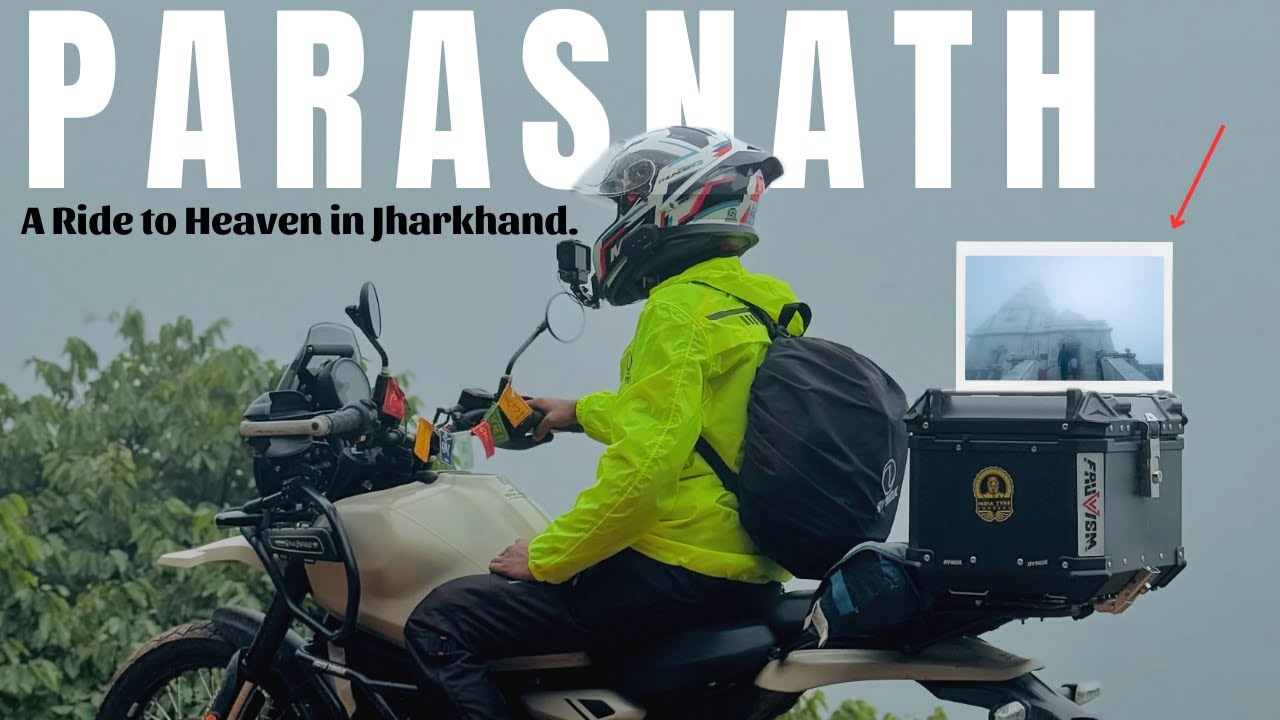 Took Himalayan 450 All the Way to Parasnath Temple | जबरदस्त Adventure और Dreamy Drone Shots🚁🌧️