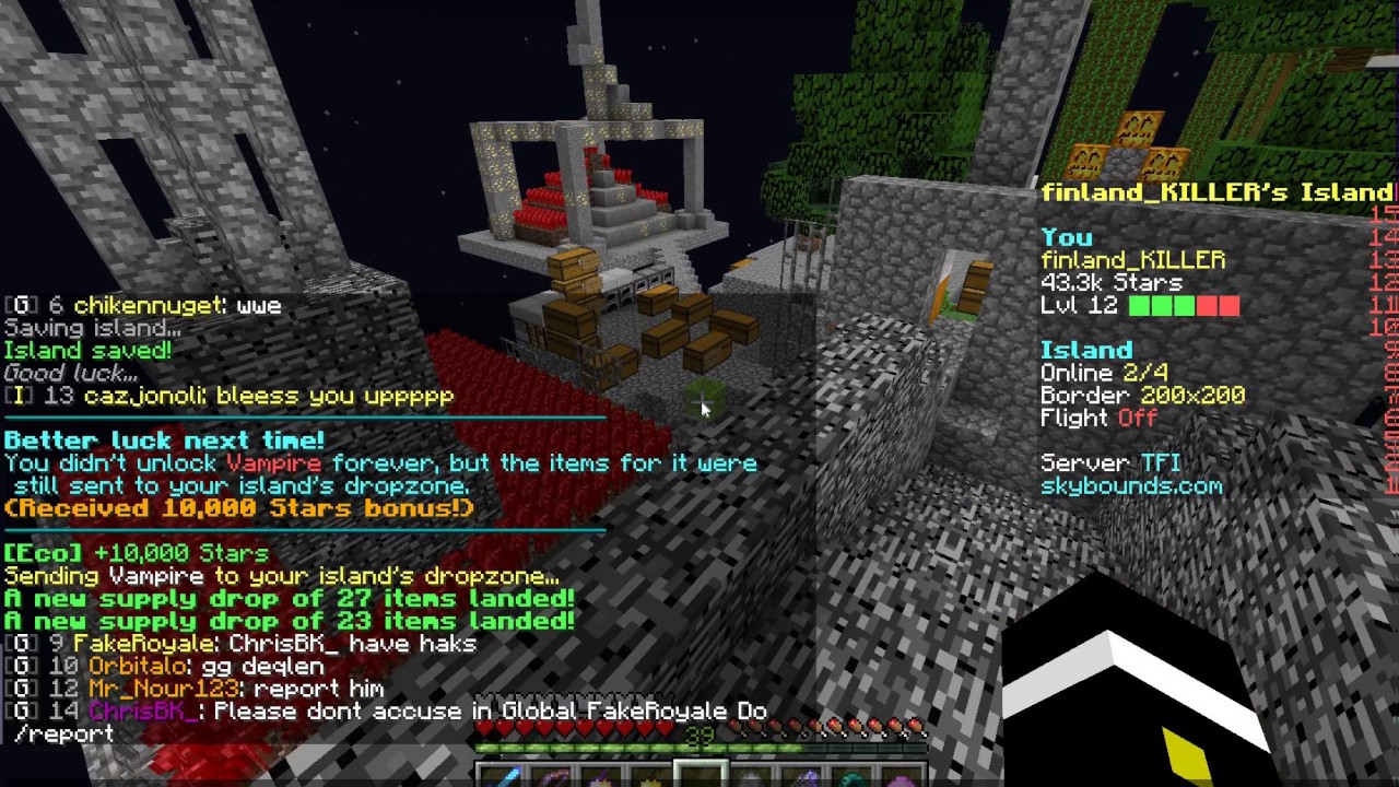 minecraft server skybounds #2 opening a immortal shard - YouTube
