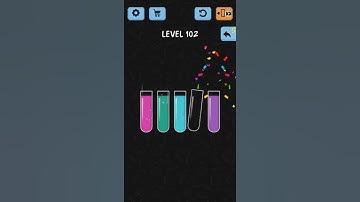 Water Color Sort Level 102 Walkthrough [8 Moves!]
