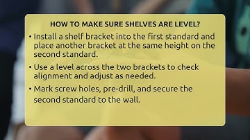 How To Make Sure Shelves Are Level? - LearnToDIY360.com