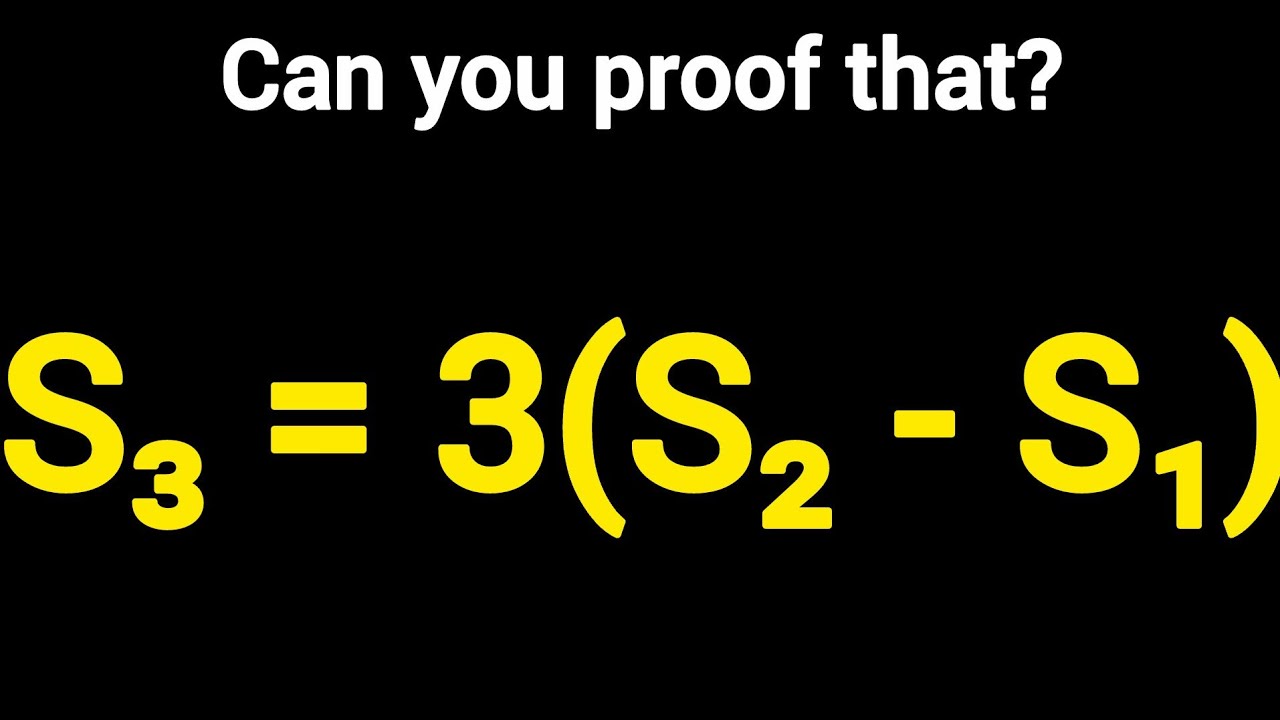 S₃ = 3(S₂ - S₁) का आसान तरीका|arithmetic progression समांतर श्रेणी का योगफल