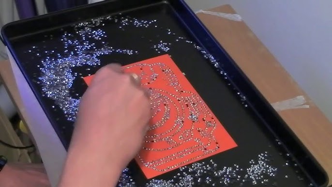 How to Cut Magic Flock Rhinestone Template Material with the