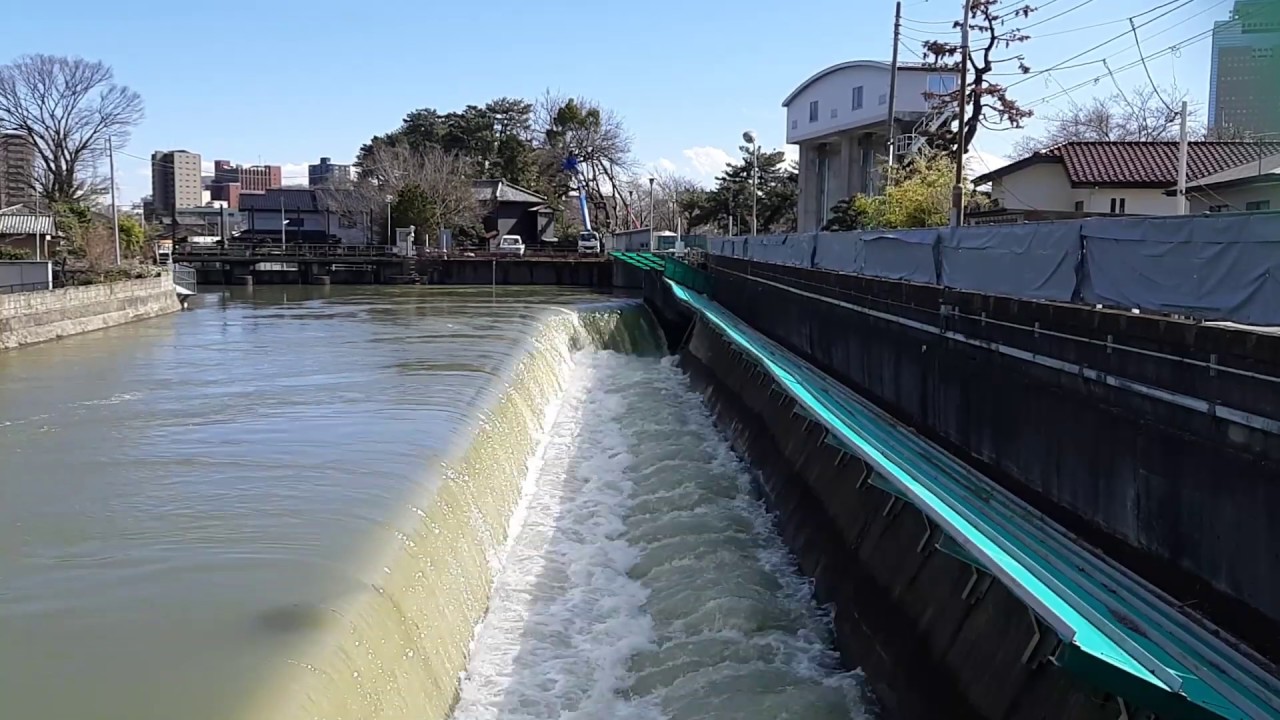 柳原発電所 水力発電の取水口(広瀬川)群馬県前橋市 YouTube