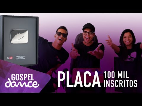 Reação do Gospel Dance ao receber a Placa de 100 mil Inscritos do Youtube