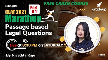 CLAT 2021 Free Crash Course Legal Reasoning Questions | 2hrs Non-Stop Marathon | Part-1 | Gradeup